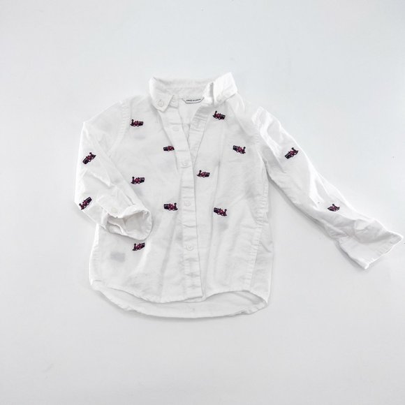Janie and Jack Other - Janie and Jack Little Kids White Train Long Sleeve Button Down Shirt Size 2T